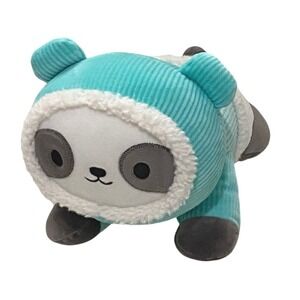 Walgreens HugMe Plush Panda Fuzzy Hoodie 10" Ribbed‎ Snowflake Winter Christmas